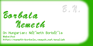 borbala nemeth business card